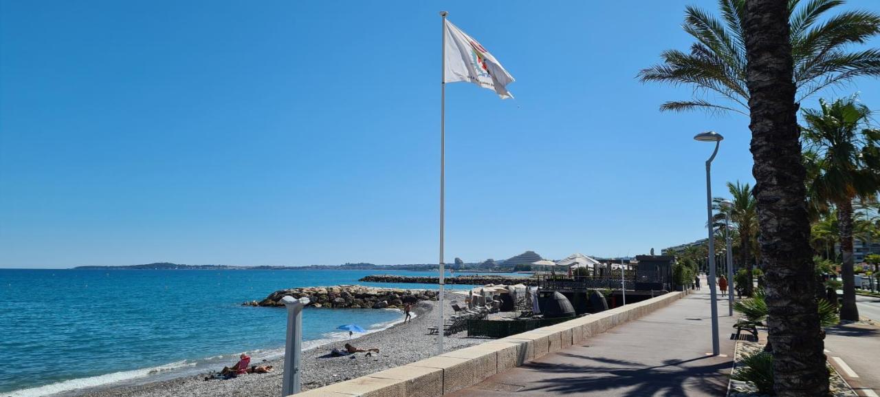 Studio De La Plage - Mer, Terrasse Et Garage Cagnes-sur-Mer Esterno foto