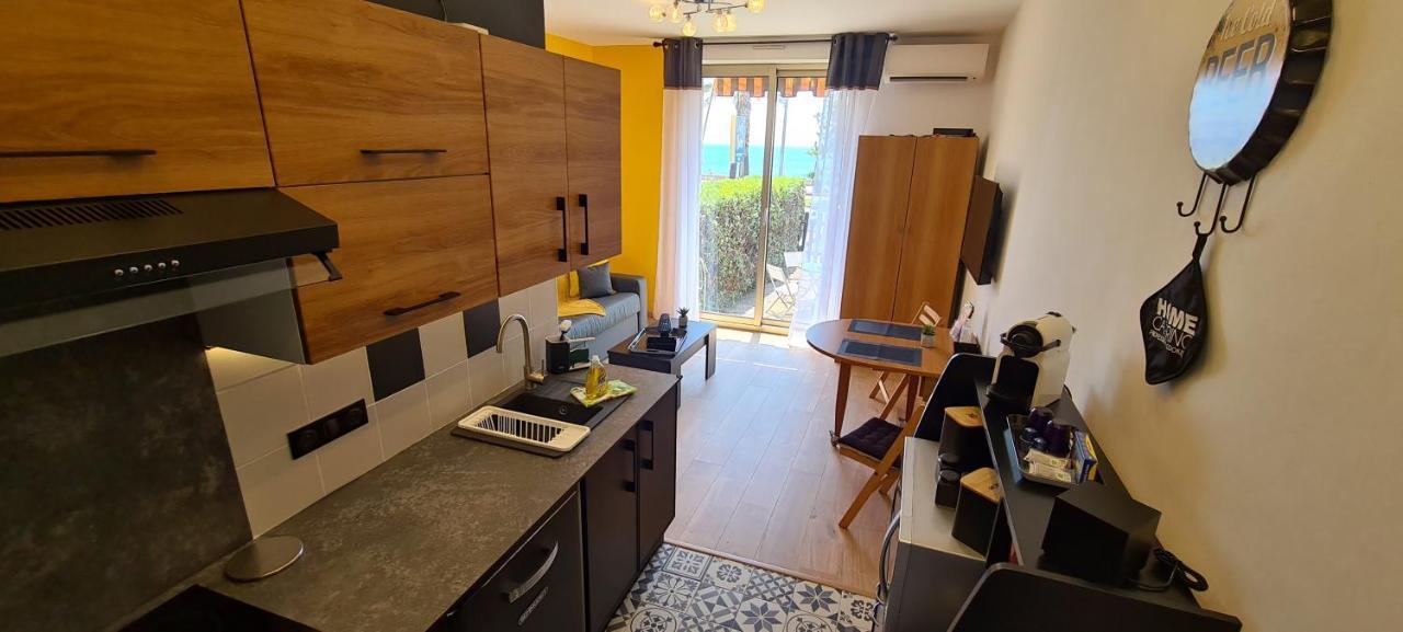Studio De La Plage - Mer, Terrasse Et Garage Cagnes-sur-Mer Esterno foto